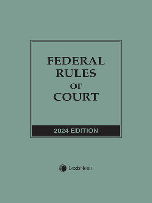 cover image of Federal Rules of Court